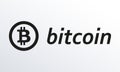 Bitcoin icon. Crypto coin logo. Net banking sign. International money or currency. Vector illustration. Royalty Free Stock Photo